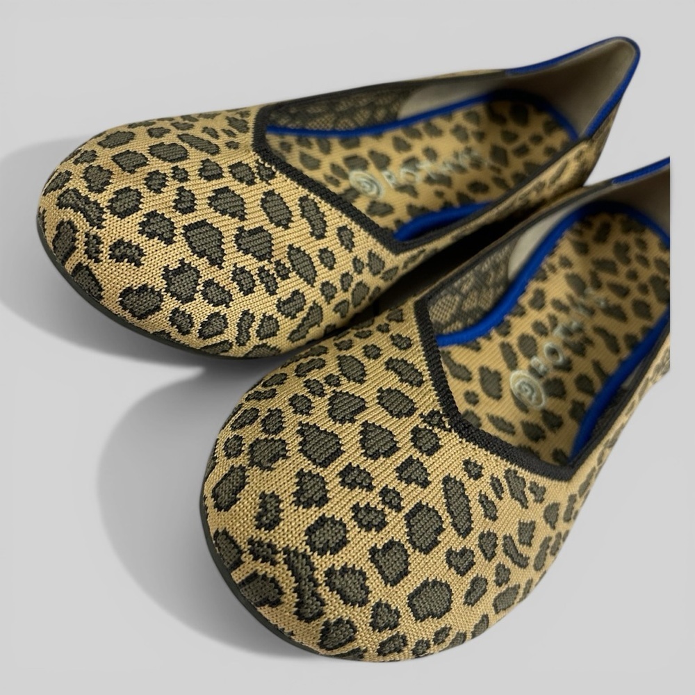 Rothy’s The Flat Classic Cheetah Print Knit Ballet Flats Shoes Women’s 10.5 - Picture 4 of 14